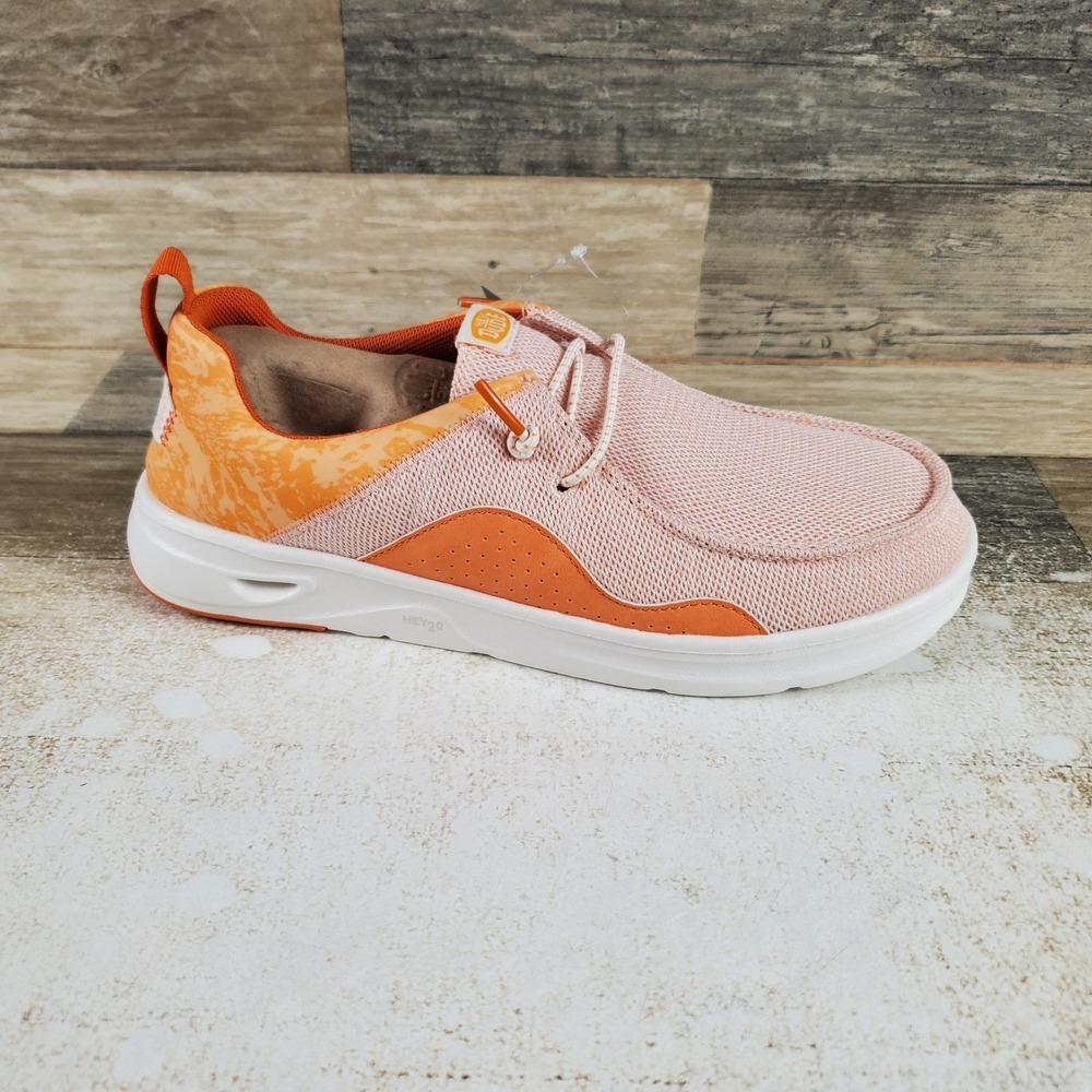 Hey Dude Wendy Hey2O Active Womens Loafers Shoes Sz 7 Pale Pink Mock Orange